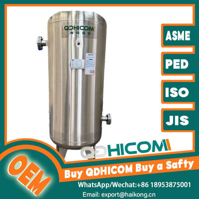 Quality  Vertical Compressed Air Reserve Tank SS316L For Cleanroom Environments factory