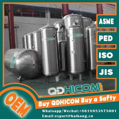 High Purity Vertical Compressed Air Receiver Tanks Stainless Steel For Clean Industry