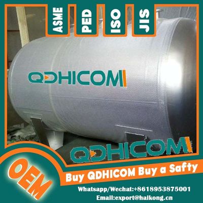 Laboratory Pressure Air Holding Tank Horizontal Air Tank Welded Stainless Steel