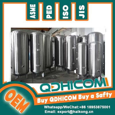 Rust Resistant Air Pressure Vessel SS304 Shell Vertical Compressed Air Tank 4m3